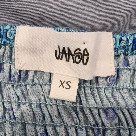 Jaase Blue Maxi Skirt Size XS Rayon As New Floral Boho Festival Beach - Picture 8 of 10